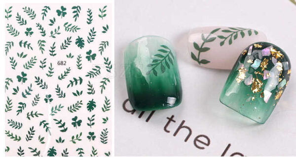 Tropical Leaves and Lucky Clover Decal - Image 2