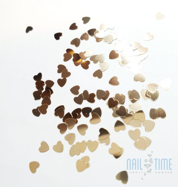 Hearts Glitter - Gold 10g - Image 1