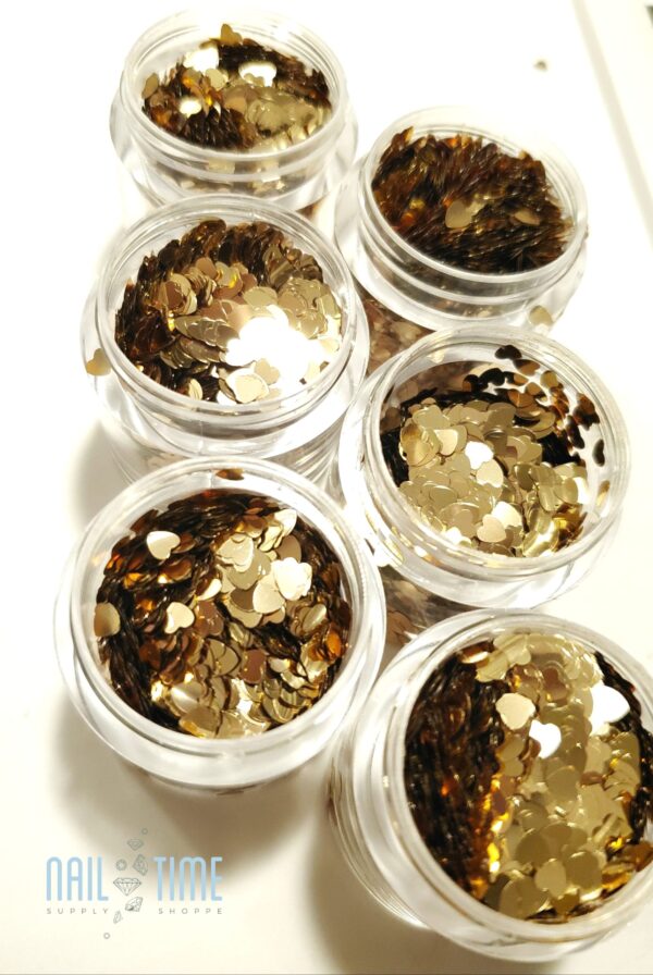 Hearts Glitter - Gold 10g - Image 2