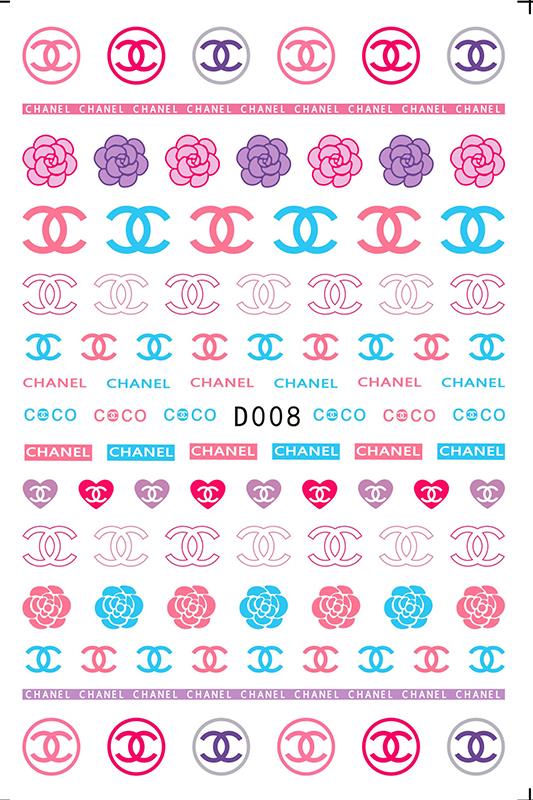 Pink and Blue Chanel Decal - Nail Time Supply Shoppe