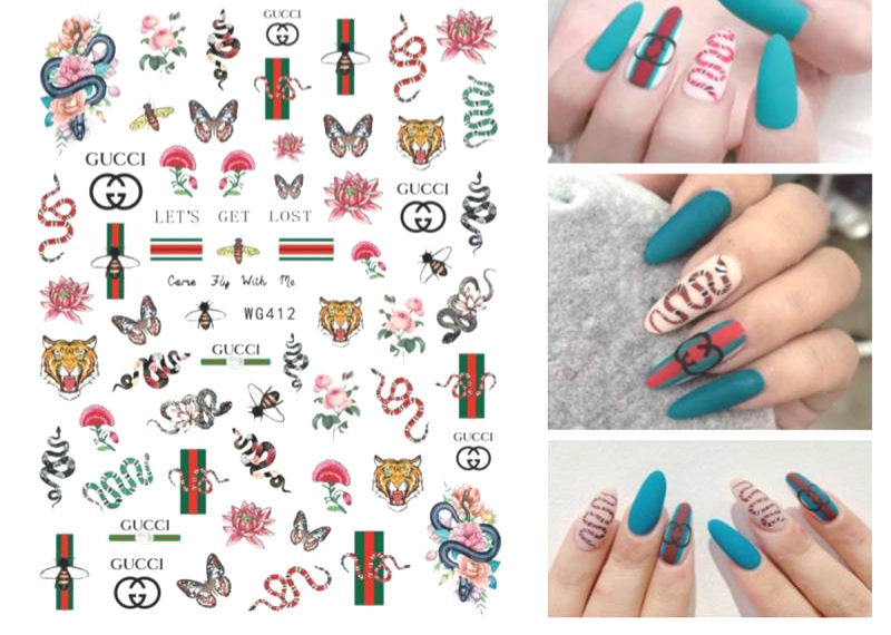 2. Gucci Brand Nail Tips - wide 2