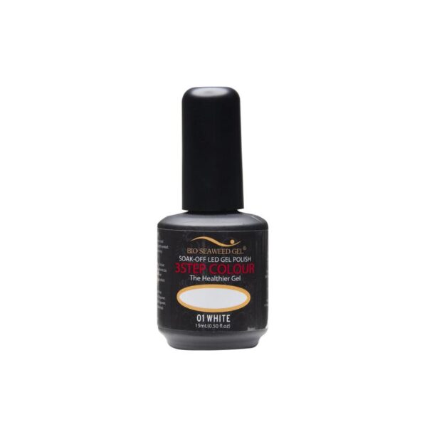 Bio Seaweed Gel Polish 01 White 15mL - Image 1