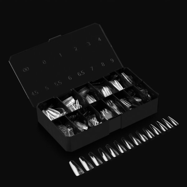 GEL-X® NATURAL COFFIN LONG BOX OF TIPS - PRO (600PCS) - Image 3