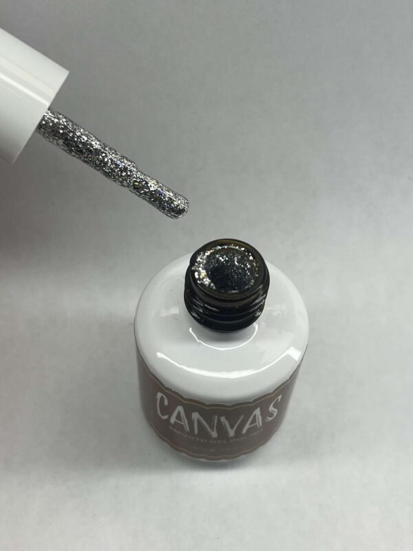 Canvas Smooth Gel 225 - Lit-Elevate your nail art with Canvas Smooth Gel 225 - Lit! This sparkling silver glitter gel offers smooth, bubble-free application & long-lasting shine for pros & DIY.