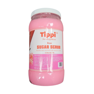 Tipping Rose Sugar Scrub-Indulge in Tipping Rose Sugar Scrub (1-gallon) for silky-smooth skin. Collagen-infused & rose-scented, ideal for luxurious manicures, pedicures & full-body exfoliation.