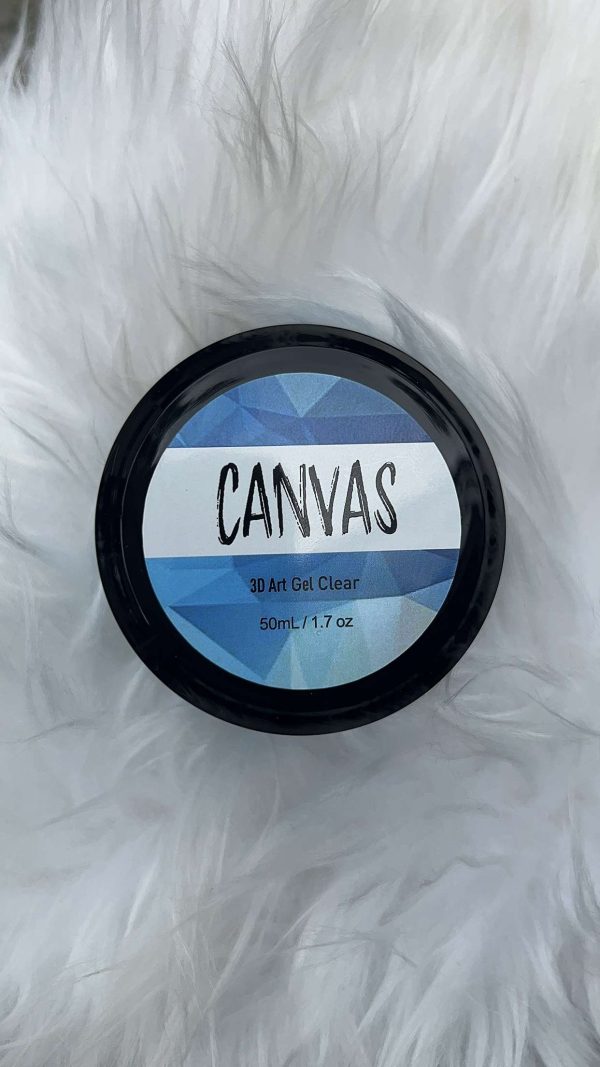 Canvas 3D Gel (Pot) 50mL-Craft intricate 3D nail art effortlessly with Canvas 3D Gel 50mL. Clear, fast-curing & salon-quality for stunning designs on naltime.ca.
